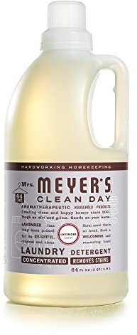 MRS. MEYER'S CLEAN DAY Liquid Laundry Detergent, Biodegradable Formula Infused with Essential Oils, Lavender, 64 oz (64 Loads)