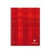 Collegeblock mikroperforiert mit Ringbuchlochung Clairefontaine, DIN A4 22,5x29,7cm, 80 Blatt, 90g, Lineatur 26 kariert mit Rand Sortiert 68226C