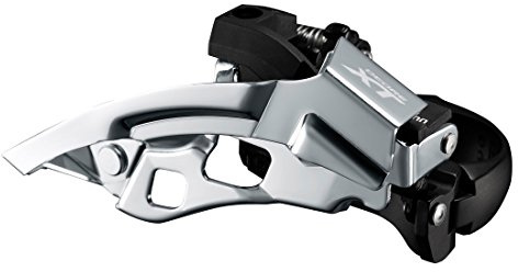 SHIMANO Deore XT Trekking FD-T8000 Umwerfer Schelle tief 3x10 Down Swing Schwarz Ausführung 63-66° Kettenstrebenwinkel 2017 Mountainbike