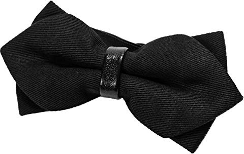 DonDon Pajarita para Hombre en retro look punta de diamante elegante con gancho con nudo y ajustable - negro 2