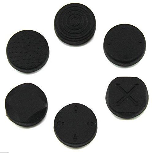 1 Set Analogico Silicone Thumb Stick Grip Joystick Caps Copertura per PSV 1000 2000 (nero)