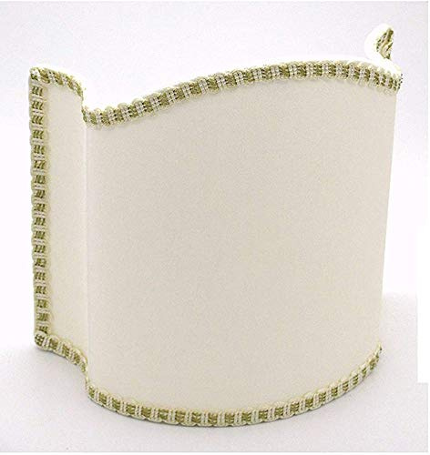 Paolo Rossi Paralume mezzo ventola Cartella in Tessuto e PVC - Produzione Propria - Made in Italy (cm 35) - Attacco E14/E27 - Colore Bianco o Avorio - Rifinitura con Oro o Senza Oro