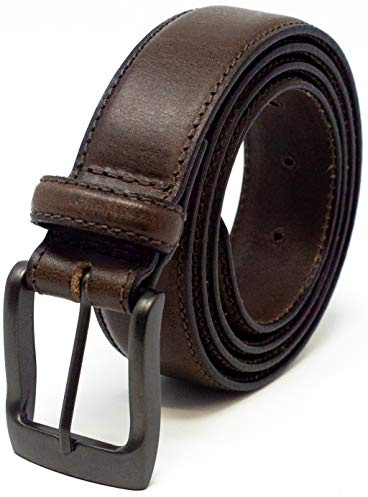 Ashford Ridge Herr 32 mm hel läder kostym byxbälte, Brun, L 36-40W / 45L