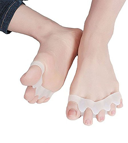 Pedimend Zehenspreizer, 2 Paar, flexible Zehenspreizer, Gummi-Zehenspreizer, Gel-Zehentrenner, für Männer und Frauen, Schmerzlinderung, perfekt für Sport, Yoga, Training, Laufen