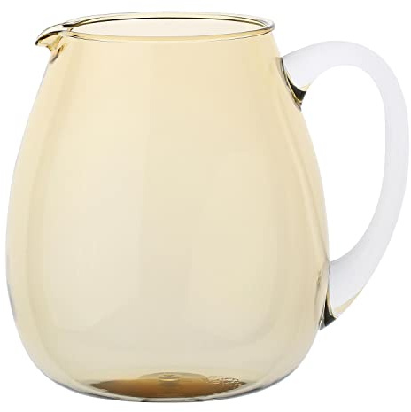 Roses et tulipes – Cruche en acrylique 2,5 l couleur ambre – Lavable au lave-vaisselle