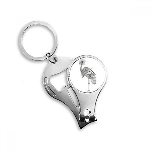 Bird Brave Beauty Feder Nagelzange Ring Schlüsselanhänger Flaschenöffner Clipper