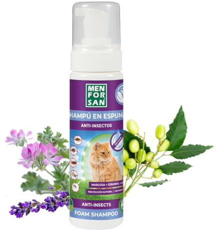 MENFORSAN Anti-Insekten-Schaumshampoo für Katzen, 200 ml