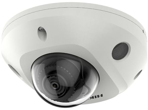 Hikvision DS-2CD2546G2-IWS(4mm)(C) Dome Überwachungskamera mit 4 Megapixel, bis zu 30m Beleuchtung, professionelle Überwachungskamera, Acusense Kamera mit Fehlalarmfilter
