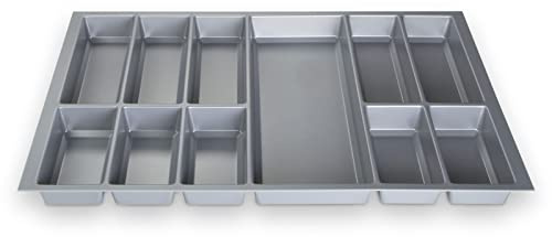 SOTOOLS KÖNIG Besteckkasten IV, Silbergrau, 80er Korpus, Breite: 726 mm | Besteckkasten für 80er Korpus.