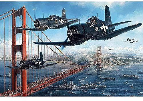 Wooden Jigsaw Puzzle 1000 Teile, Flugzeuge Flugzeuge Aus Dem 2. Weltkrieg Erwachsenenpuzzle Tragbarer Legespiel Merkspiel Jigsaw Puzzle Board Für Adults Kids Kinder