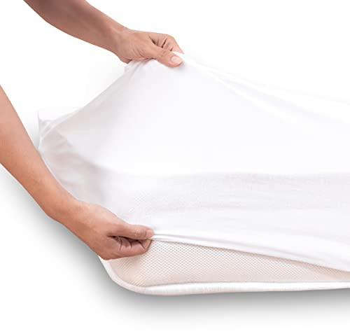 Lotusein Wasserdichter Matratzenschoner 90 x 200 cm Fitted - Hygienischer Atmungsaktive Matratzenauflage, Matratzenschutz ohne Knistern, Anti Milben Matratzen Topper (Oeko-TEX® Standard 100)