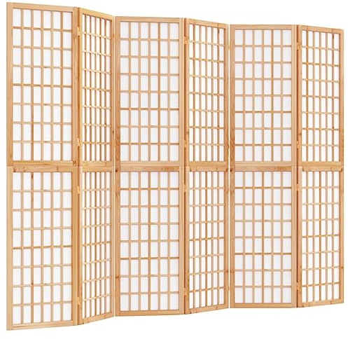 vidaXL Biombo Plegable con 6 Paneles Estilo japonés 240x170 cm