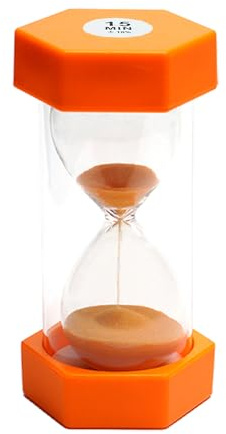 Sablier à minuterie, Sablier Enfant, Minuteur Sabliers, Sablier Sécurité Enfant, Coloré Sablier Sable Horloge Minuteur, Minuterie de Cuisine, décoration de Bureau à Domicile,15 Minutes, Orange