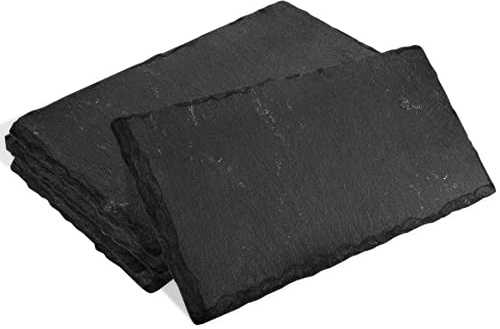 mtb more energy 5er Set Schiefertafel Schiefer Schild Platte - 30 x 15 cm - rechteckig - DIY - zum selbst Beschriften oder Gravieren für Geschenke, Basteln, Haushalt, Garten