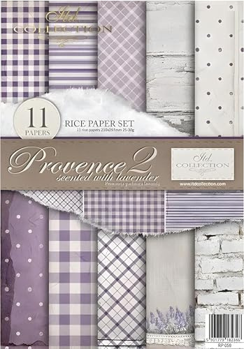 ITD Collection RP059 Carta di riso 29,7 cm x 21 cm (RP059 - Provence 2)