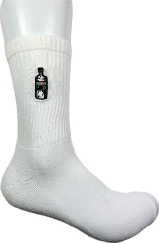 Fashion Drinks Crew Socks Herren & Damen aus Bio Baumwolle im Luft Design (42-46) Weiß