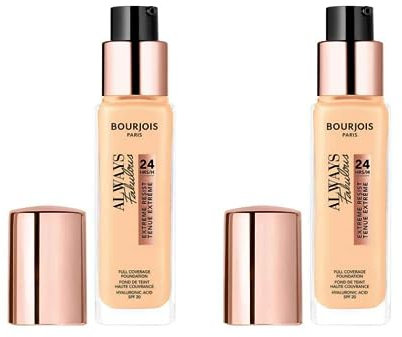 2 x Bourjois Always Fabulous 24hr Extreme Resist Foundation - 420 Light Sand