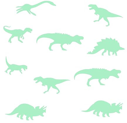 ibasenice Cartoon Nachtleuchtende Wandsticker Dinosaurier Für Kinderzimmer Fluoreszierende Wanddeko Wiederverwendbar Und Installieren Für Schlafzimmer Und