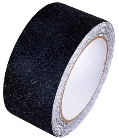 GTSE 50mm x 5m Black Anti Slip Tape, High Traction, Strong Grip Abrasive, Non Skid Tape for Indoor/Outdoor Use, Tread Warning Tape
