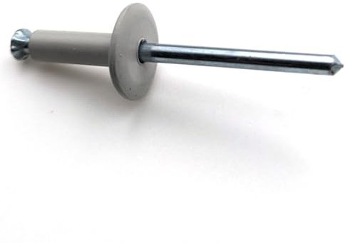 Rivets éclatés 4,8x16 mm ral 9002 blanc gris tête large ALU Acier par 100