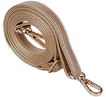 PU justerbar axelrem, läder axelrem bred 1,45 cm väskrem lång 140 cm väskremmar, ersättningsväskor bälte axelrem tillbehör för crossbody väska, axelväska, guld