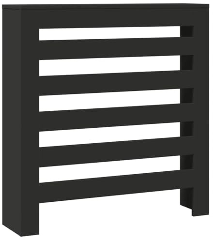 vidaXL Radiator Cover Black 78 x 20 x 82 cm Engineered Wood