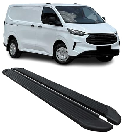 OMAC Trittbretter Seitenschweller für Ford Tourneo Custom 2023-2025 L1 Alu Schwarz 2X
