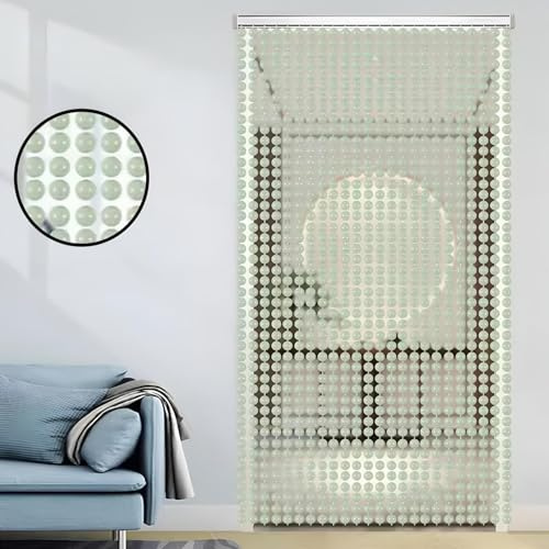 Eiauiuo Perlenvorhang Für Raumteiler Dekorativer Fadenvorhang Acryl Perlen DIY Kit Perlen Rollen Türvorhang Trennwand Hängender Perlenvorhang Für Wohnzimmer Schlafzimmer(120x200cm(40 Stränge))