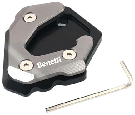 wanhaoaony SeitenstäNder Unterlage Motorrad Motorrad-Zubehör, CNC-Aluminium-Ständer, Seitenstütze, Verlängerung, Stützplattenhalter SeitenstäNder Motorrad(Titanium)