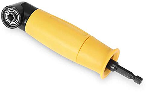 Levkitch Right Angle Drill Adapter Attachment 90 Degree Screwdriver Right Angle Drill Chuck Universal Bit Driver