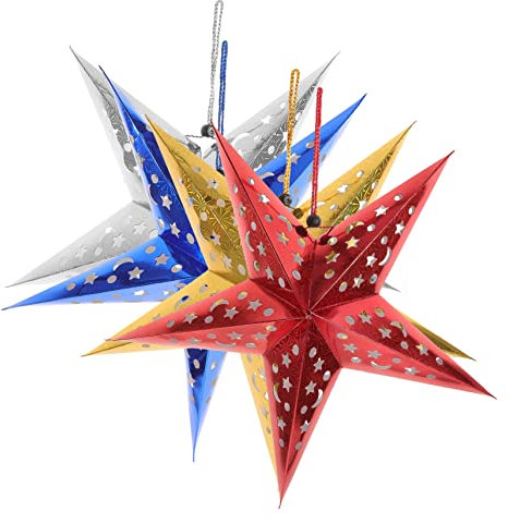 CANIGHT Faltbarer Lampenschirm 4er-set Für Weihnachtsdekoration - Oder Deckenaufhängung