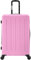 Flexot® F-3045 | Koffer mit V-Erweiterung | Alu-Teleskopgriff | 360° Räder leise rollend | Reisekoffer | Trolley | Aufgabegepäck | Rollkoffer | (Rosa, XL, großer Koffer)