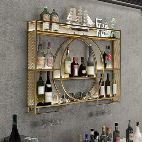 Bar Optics Wall Mounted Glass Cupboard Storage Unit Black Display Cabinet - Pub Ideas Worktop Shelves Risers Living Room Accessories