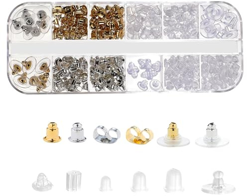 360 Stück Ohrstecker Verschluss Ohrring Verschluss Silikon Ohrringheber Silicone Ohrringverschlüsse Ohrringe Stecker Verschlüsse Ohrring Stopper Earring Backs für Ohrring Stecker