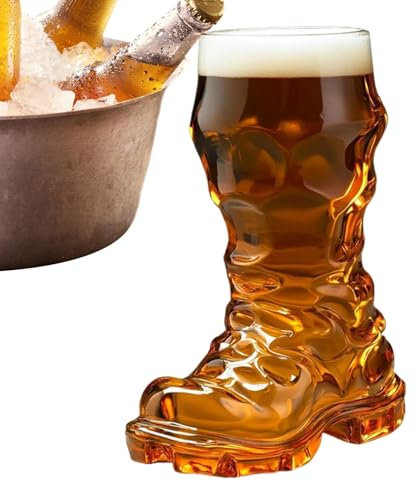 Bota de cerveza de base pesada, taza de cóctel transparente, vaso reutilizable, interesantes decoraciones de taberna para el hogar, restaurante