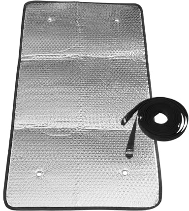 NUOBESTY Housse de Climatiseur Extérieur en Aluminium Argenté, Couverture Imperméable Pliable et Facile à Ranger, Accessoire pour Unité Extérieure en Plein Air