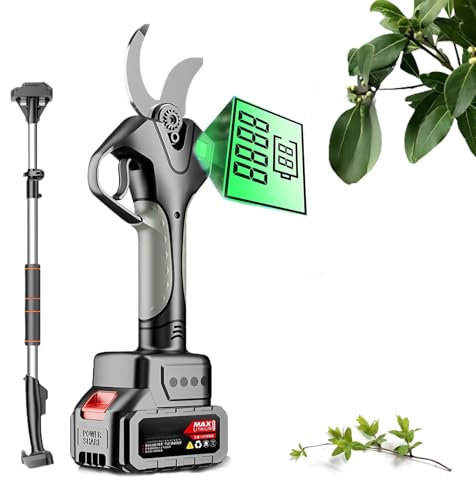 Glowdora Forbici da Potatura A Batteria, Forbici da Potatura Elettriche da 50 Mm, Motore Brushless con Batteria Ricaricabile agli Ioni di Litio da 2000 mAh,Adatte per Giardinaggio,Parchi, ECC.