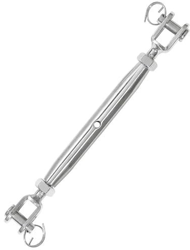 GHHZML Seilspanner 2 Stück M6 (1/4 Zoll) 6 mm Spannschloss Edelstahl 316 Backen- und Backenkabelspanner Spannschloss Drahtspanner