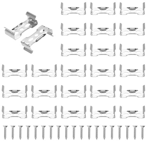 QUARKZMAN Soporte De Clip T8 Colgante Para Tubo Fluorescente T8 Portalámparas LED Abrazaderas Para Reemplazo De Accesorios De Iluminación Iluminación Integrada LED, Paquete Plano De 24