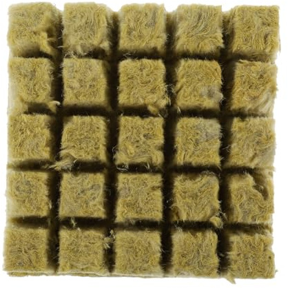 LOORGVEL Blocco di Torba Vegetale per Piantine 25 Pezzi 25x25x40mm, Substrato Nutritivo Traspirante e Idratante per Coltivazione Senza Terra, per Vivai e Colture Indoor