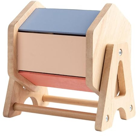 Sharplace Jouet de Tambour Rotatif en Bois, Coordination œil-Main, Temps sur Le Ventre, Jouet sensoriel pour Enfants, garçons, Filles et bébés