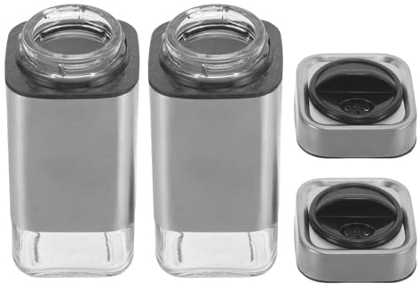 ELAYARD 2 pezzi Barattoli Condimenti Acciaio con Fori Versatori Regolabili Contenitori Spezie da Cucina e Barbecue Dispenser e Pepe Design Moderno e Minimalista Uso Interno ed Esterno