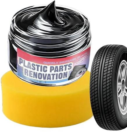 Ahuuen Restaurador De Molduras De Coche - Brillo Pulido Y Protector De Detalles | Crema Restauradora para Neumáticos y Caucho | para Camión Sedán Scooter RV Consolas Asiento Tablero Conducción