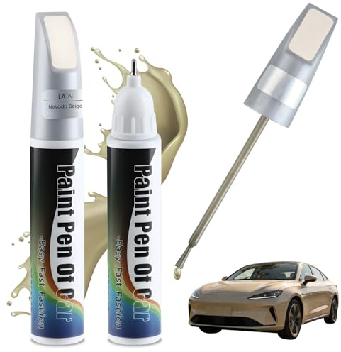 Penriter 2pcs LA1N Beige Nevada Stylo Retouche Peinture Voiture pour Volkswagen/VW, 2-In-1 Peinture Voiture Carrosserie, Stylo Anti Rayure Voiture, Stylo Réparation des Rayures Auto De Peinture