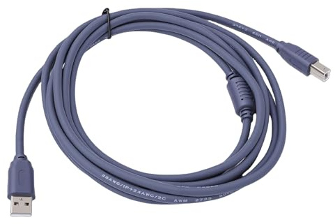 Jectse Cable de Impresora USB 2.0, USB A A B de 3 Metros de Transferencia de Datos de Alta Velocidad de 480 Mbps para Escáner, Disco Duro, Cámara, Piano, con Plug and Play para