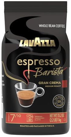 Lavazza Espresso Barista Gran Crema Whole Bean Coffee Blend, Medium Espresso Roast, Oz Bag (Packaging May Vary) - 2.2 LB, 35.2 Ounce