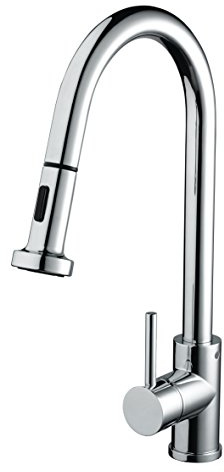 Bristan APR PULLSNK C Apricot Professional Kitchen Sink Mixer Tap with Pull Out Hose and Spray Function, Chrome, Silver