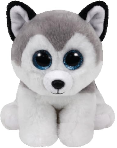 Carletto Ty 42183 - Buff - Husky mit Glitzeraugen, Beanie Classic, 15 cm