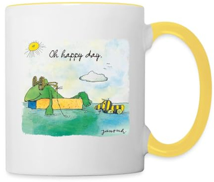 Janosch Günter Tigerente Oh Happy Day Am See Tasse Zweifarbig