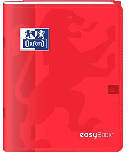 Oxford Cahier piqûre EasyBOOK, 170 x 220 mm, seyès, rouge